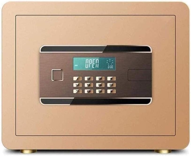 Fire Water Deposit Box Safes Security, Medium Digital Safe, Steel Construction, LCD Display, Emergency Override Key, for Hotel Business Jewelrye- 38X30X