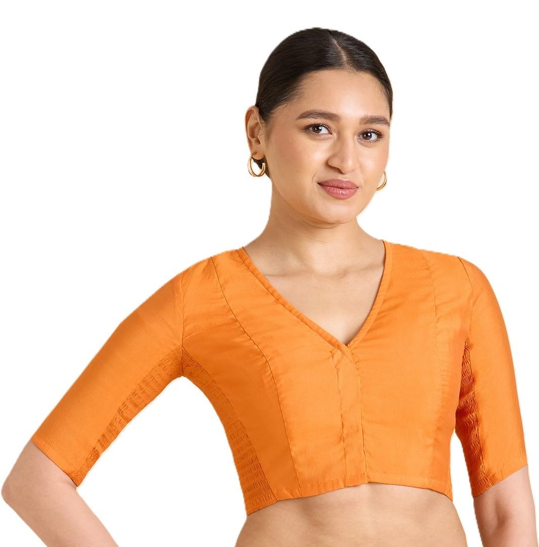 Studio Shringaar Women's Cotton Stretchable (Smocked) Readymade Saree Blouse with Underarm Sweat Pads (Pack of 14 Pads)