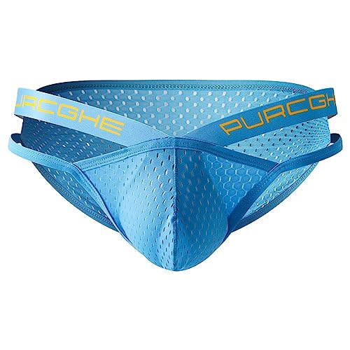 Men's Ice Silk Bulge Pouch Breathable Mesh Bikini Underwear Triangle Briefs Underpanties3