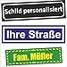 INDIGOS UG - WUNSCHTEXT Schild - 42x12cm - AluDibond 5 Größen - personalisiert Text - Straßenschild - Namensschild - Hausnummer - Garage, Hotel, Parkplatz, Schule, Carport, Firma - individuell INDIGOS günstig Kaufen-INDIGOS UG - WUNSCHTEXT Schild - 42x12cm - AluDibond 5 Größen - personalisiert Text - Straßenschild - Namensschild - Hausnummer - Garage, Hotel, Parkplatz, Schule, Carport, Firma - individuell