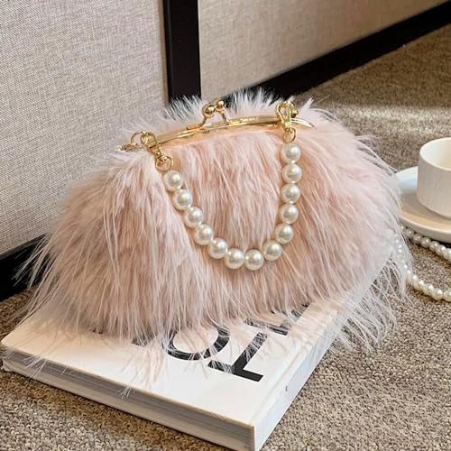 Image of Feather Purse Clutch For Women Ostrich Feather Handbag Shoulder Crossbody Evening Bag | Feather Purse