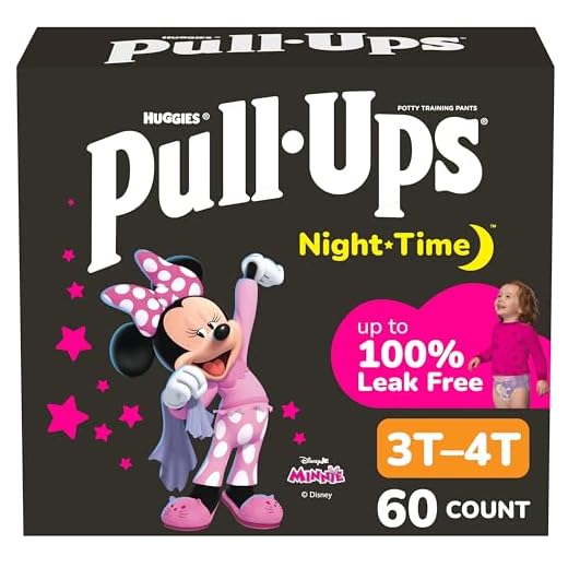 Pull-Ups Night-Time Girls' Training Pants, 3T-4T, 60 Ct