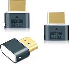 3 Pack HDMI Dummy Plug, HDMI Dongle Virtual Monitor Display Emulator 4K@60Hz for Windows Mac OSX Linux (with Indicator Light)