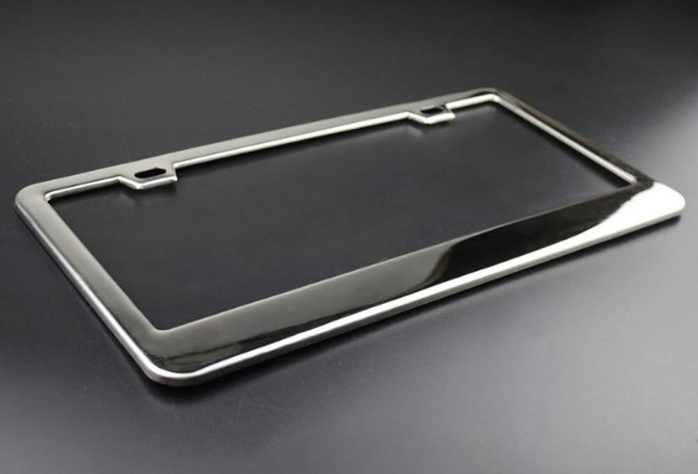 Premium Chrome Stainless Steel License Plate Frame Custom Personalized Tag Chrome