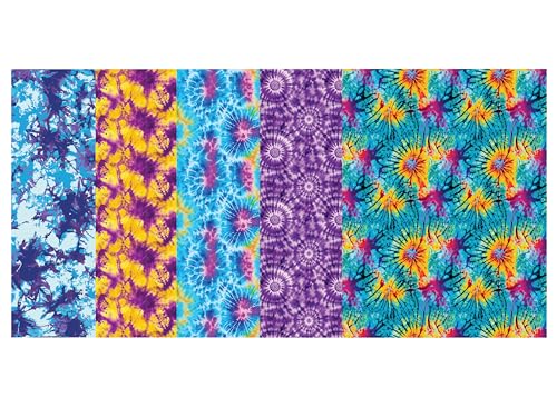 Glucomart Medical Tape for Nasogastric or Oxygen Tube (5 Count) – Maximum Strength Tube Tape, Waterproof & Hypoallergenic (Tie Dye Variety Pack) (Tube Tape)