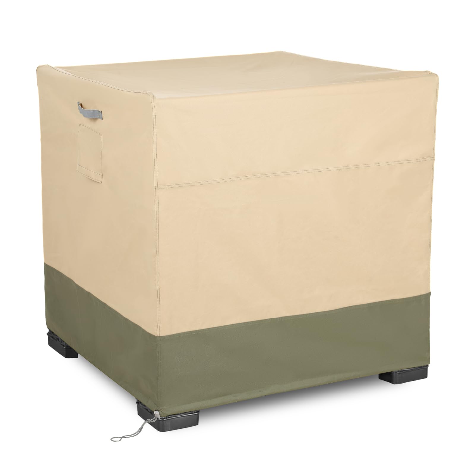 COWVIE Outdoor Single Cube Chair Cover for 1 Seater Rattan Patio Cube Sofa or Deck Wicker Chair, Heavy-Duty Waterproof Outdoor Furniture Cover, 91.4cm x 96.5cm x 96.5cm
