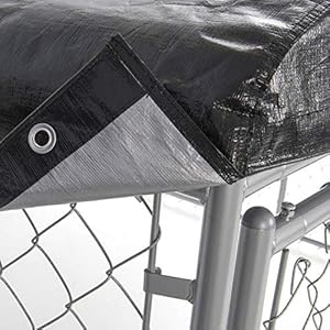 10-x-10-Foot-Waterproof-Gable-Design-Protective-Roof-Cover-With-Steel-Frame-for-Dog-Run-Kennel-Cover-Only-2-Pack - Cucciolini Doodles 10-x-10-Foot-Waterproof-Gable-Design-Protective-Roof-Cover-With-Steel-Frame-for-Dog-Run-Kennel-Cover-Only-2-Pack