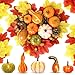 QIMMU 70 Stück Herbstdeko Kürbis,Kürbis Deko,Zierkürbisse Deko,Künstliche Ahornblätter,Eicheln und Tannenzapfen,für Herbstdekoration,Tischdeko,Halloween Dekoration Blatter Halloween günstig Kaufen-QIMMU 70 Stück Herbstdeko Kürbis,Kürbis Deko,Zierkürbisse Deko,Künstliche Ahornblätter,Eicheln und Tannenzapfen,für Herbstdekoration,Tischdeko,Halloween Dekoration