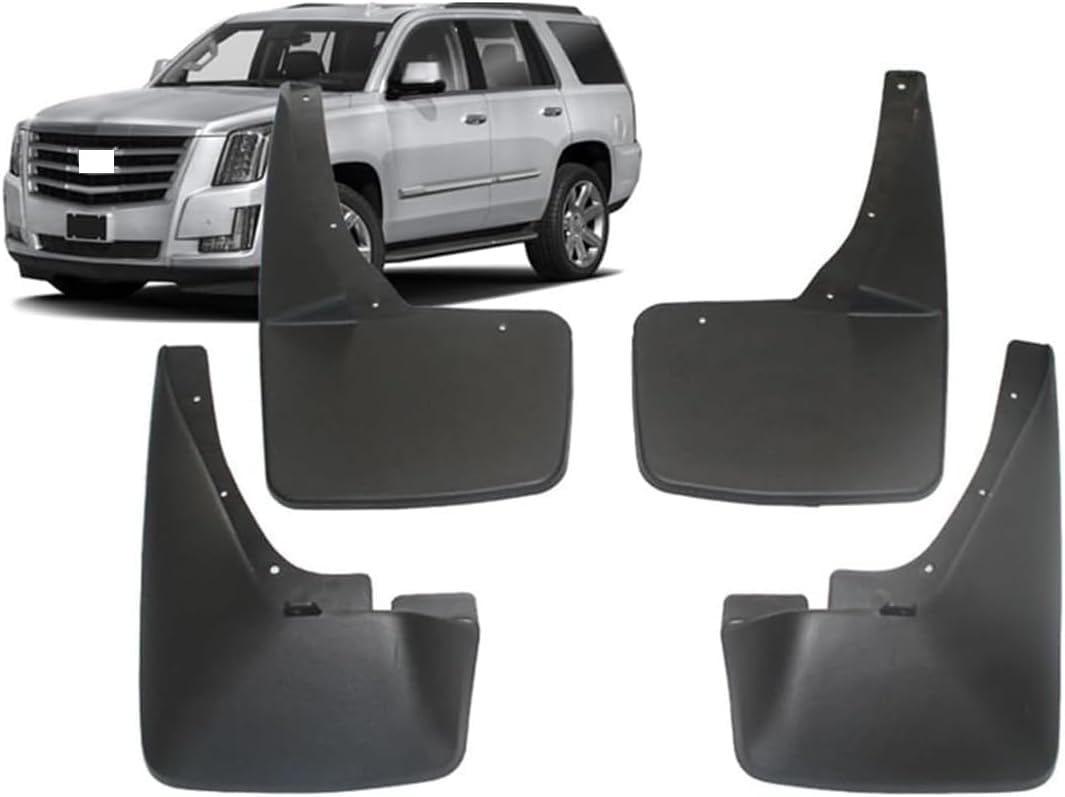 PLAKDFUU Car Mud Flaps for Cadillac Escalade 2007-2024, Styling Body Accessories Splash Guards Fender (Set of 4)