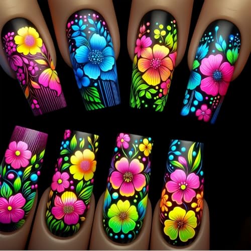 Coffin Press on Nails Medium Length Fake Nails Black Matte Acryli...