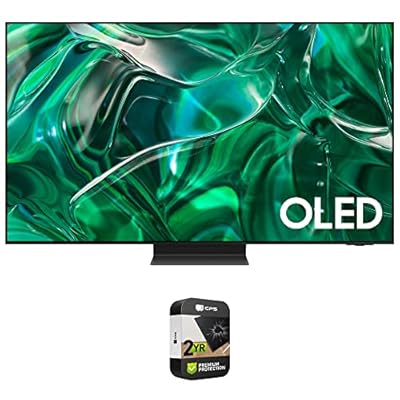 SAMSUNG QN77S95CA 77 inch HDR Quantum Dot OLED Smart TV Bundle with 2 YR CPS Enhanced Protection Pack (2023 Model)