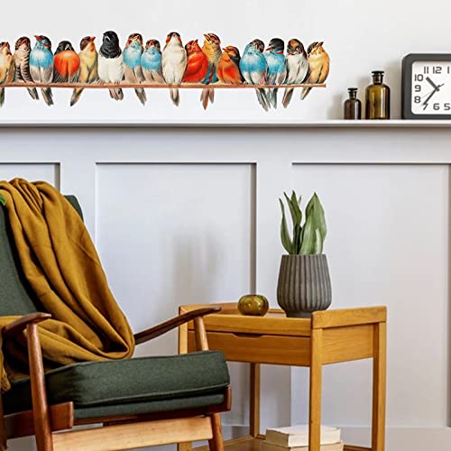 Vinilo decorativo de pájaro acuarela para pared (grande) miniatura 6
