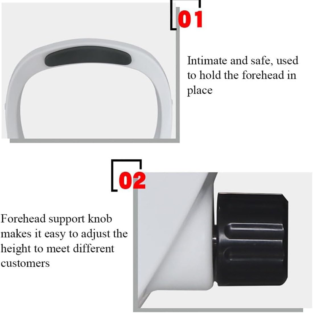 Accessori per optometria per occhiali, staffa di supporto per la fronte per optometro computerizzato, test di visione optometria, supporto per mento di sollevamento