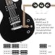 Rocktile LP-100 BL E-Gitarre (Korpus: Linde, Palisander Griffbrett, Finish: Schwarz High Gloss)