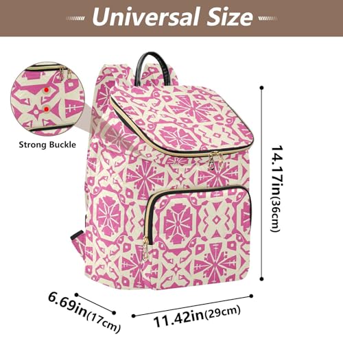 KLL Pink Bohemian abstract Backpacks for Women Fashion Lightweight Shopping Travel Daypack for Gym Shopping Travel3