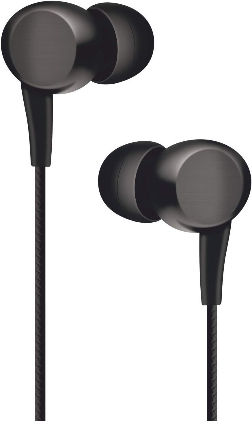 Siwi In-Ear Headphones Earphones for Intex Ultra F5 / F 5, Intex Ultra G3 Plus, Itel A23 2019, Itel A25 / A 25, Itel Magic 1 Core, Itel Vision 1, Kara Mega 6, Karbonn KX25 Earphone Original Like Wired Stereo Deep Bass Head Hands-free Headset Earbud With Built in-line Mic, Call Answer/End Button, Music 3.5mm Aux Audio Jack (TP2, Black)