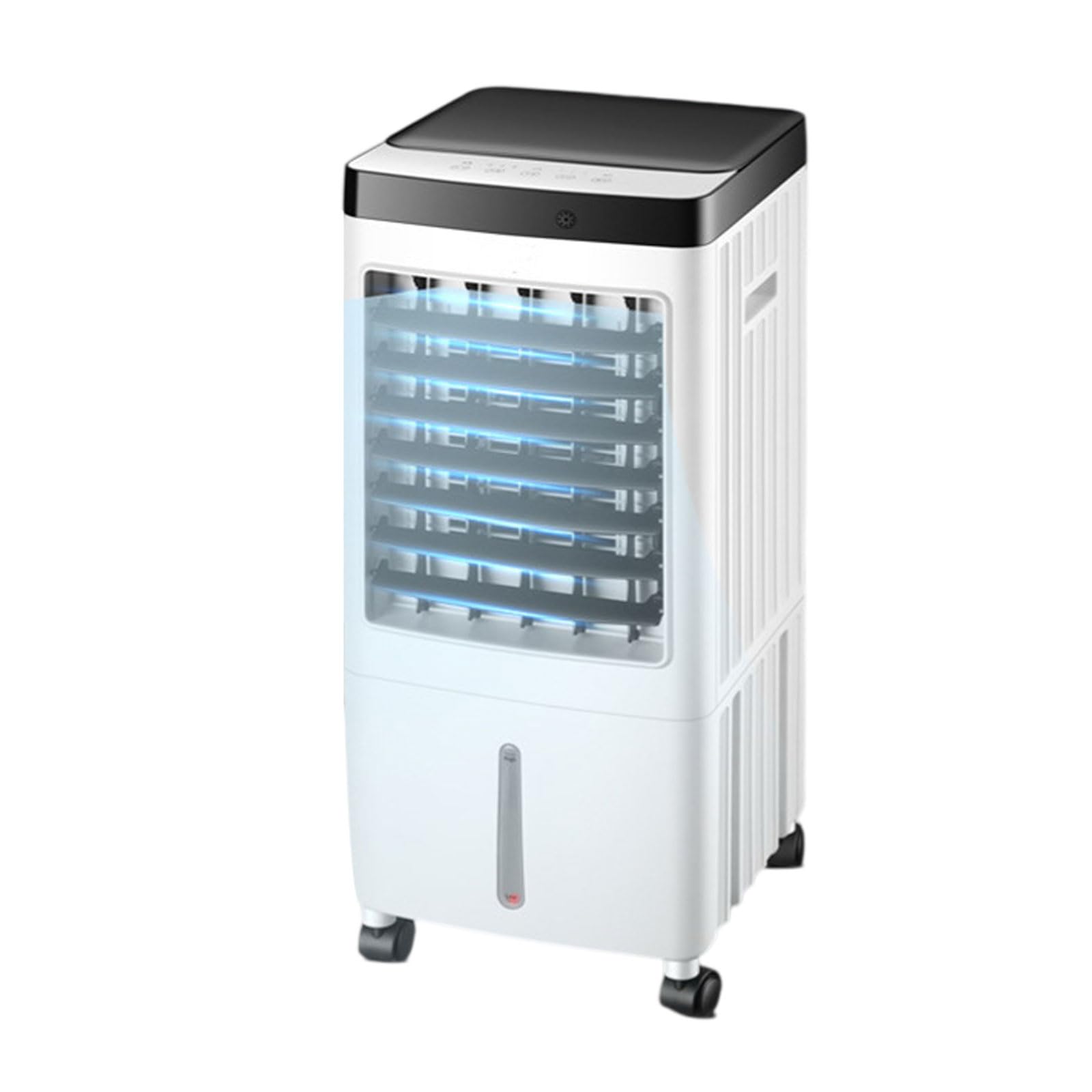 Kühlventilator, tragbare Klimaanlage-Lüfter, Wasserkühlung mit Universalrädern, 7-Stunden-Timer, 3 Windgeschwindigkeiten, 10L großer Wassertank für Wohnzimmer, Schlafzimmer und Büro