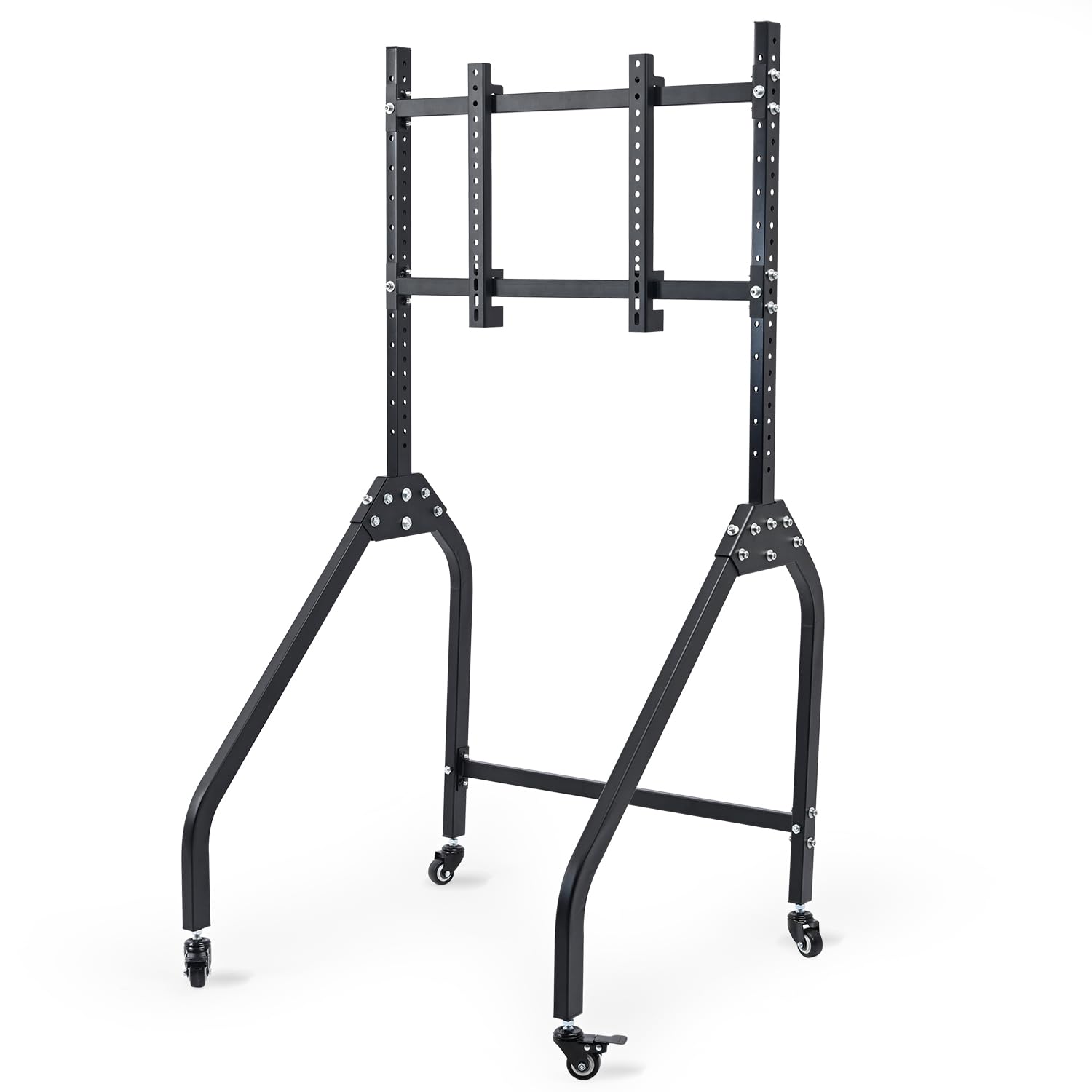 Dardoo Single Monitor Stand with Brake Casters - Premium Adjustable Mount for Racing Simulator Cockpit Full Motion Adjustability