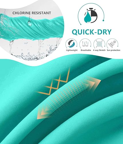 Image of SANTINY Women's 17'' Long Swim Skirt with Pockets High Waisted Modest Tummy Control Swimsuit Skirt Bathing Suit Bottoms