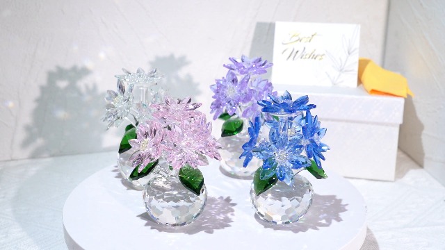Amazon.co.jp: K9クリスタル ピンク 蓮の花 ハス クリスタルフラワー