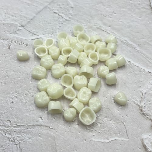 Image of 1 Box False Teeth Crown Repair Kit Dental Posterior Tooth Veneers Fake Tooth Cap Crown with Thermal Beads for Fixing or DIY