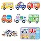 Kinderpuzzle, 6 Stück Spielzeug Puzzle Holzpuzzle Holzspielzeug für Kinder Steckpuzzle Rahmenpuzzle Frühe Kindheit Puzzle Spielzeug Lernspielzeug für Kinder ab 3 Jahren, mit 29 Teilen