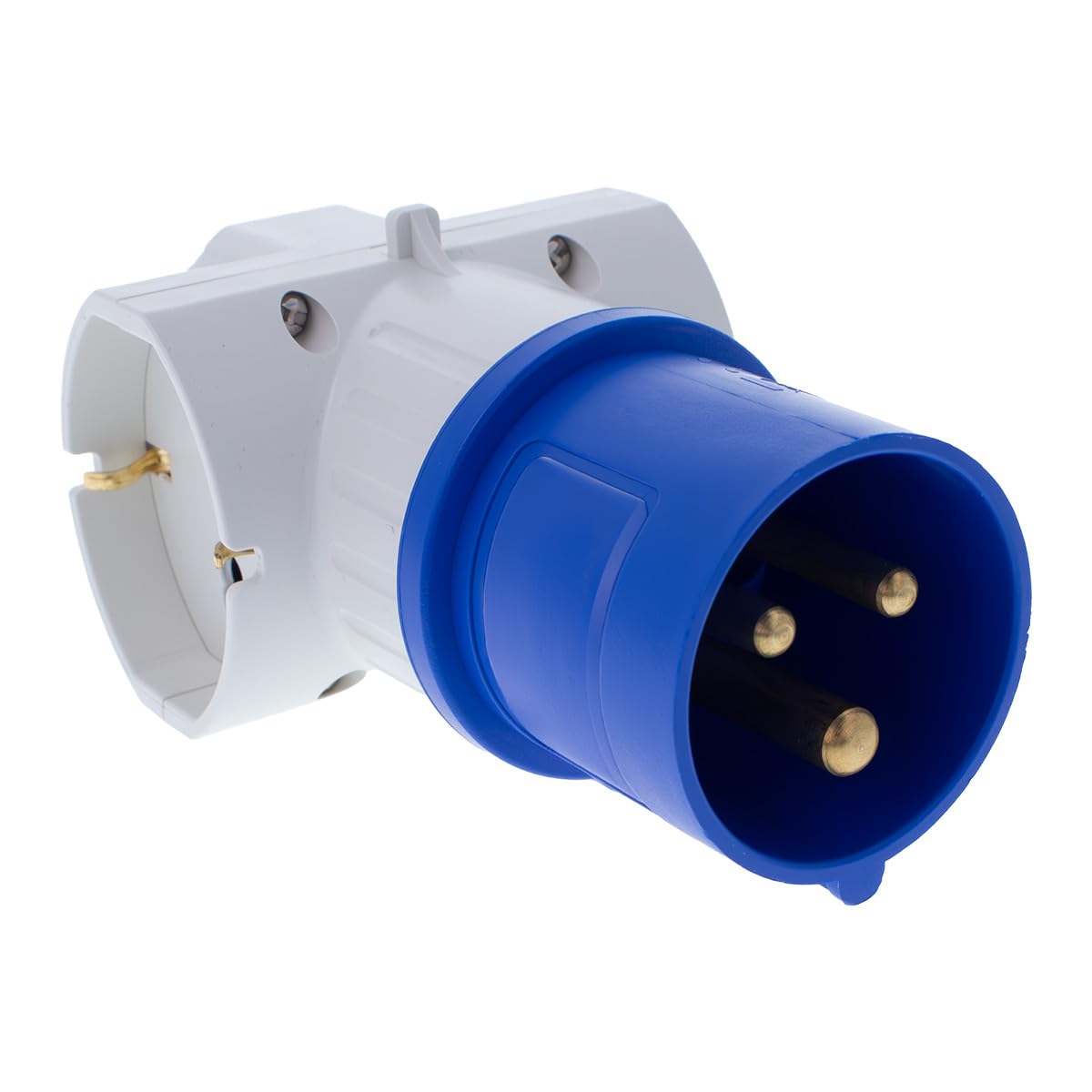 A2ZWORLD, Adattatore Spina Industriale CEE 2P+T 16A 250V + 3 Prese Schuko/Bipasso/EU, Prodotto Versatile, Bianco (4)