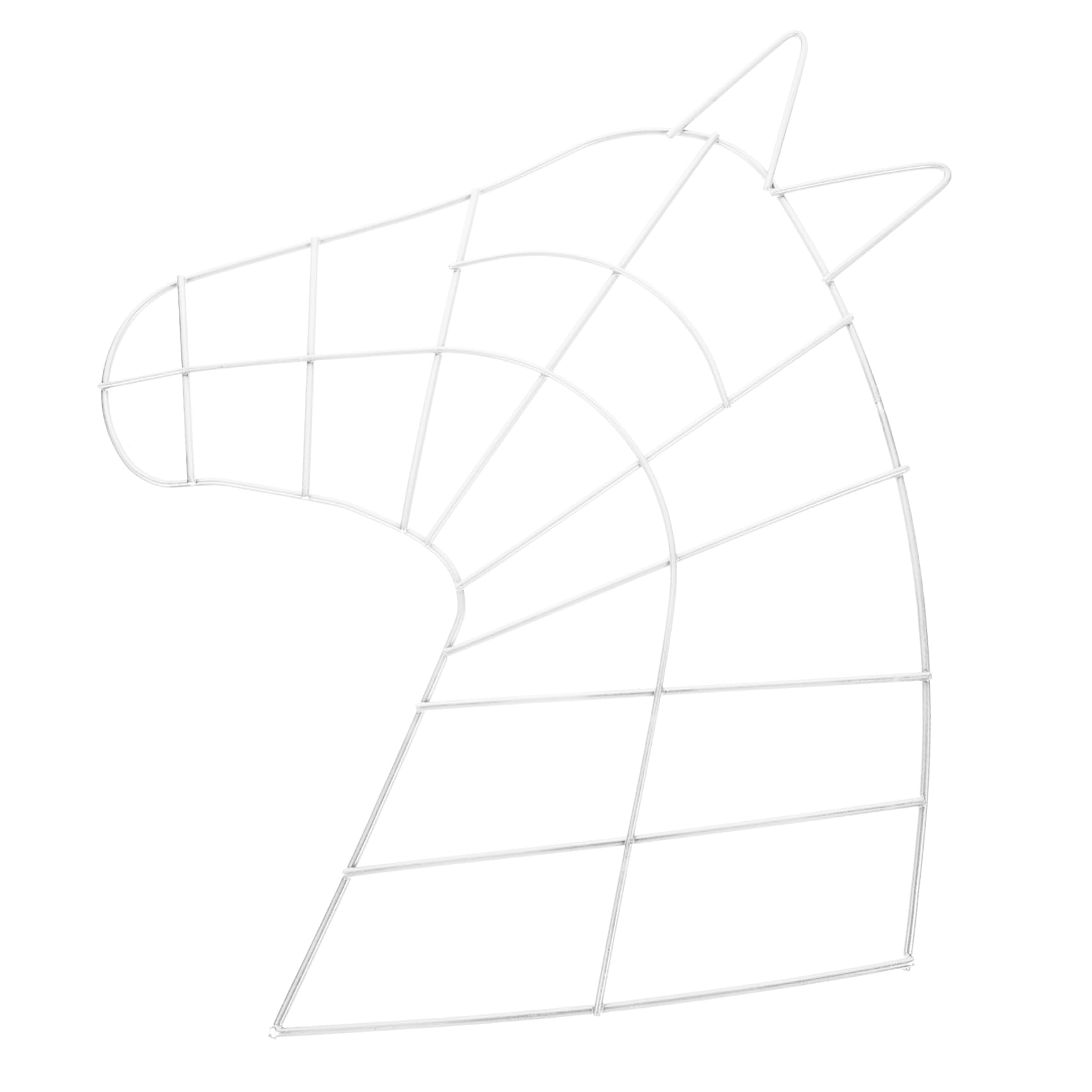 BRIGHTFUFU DIY Metal Flower Wreath Frame Horse Shape Iron Wreath Support Home Garden Decor