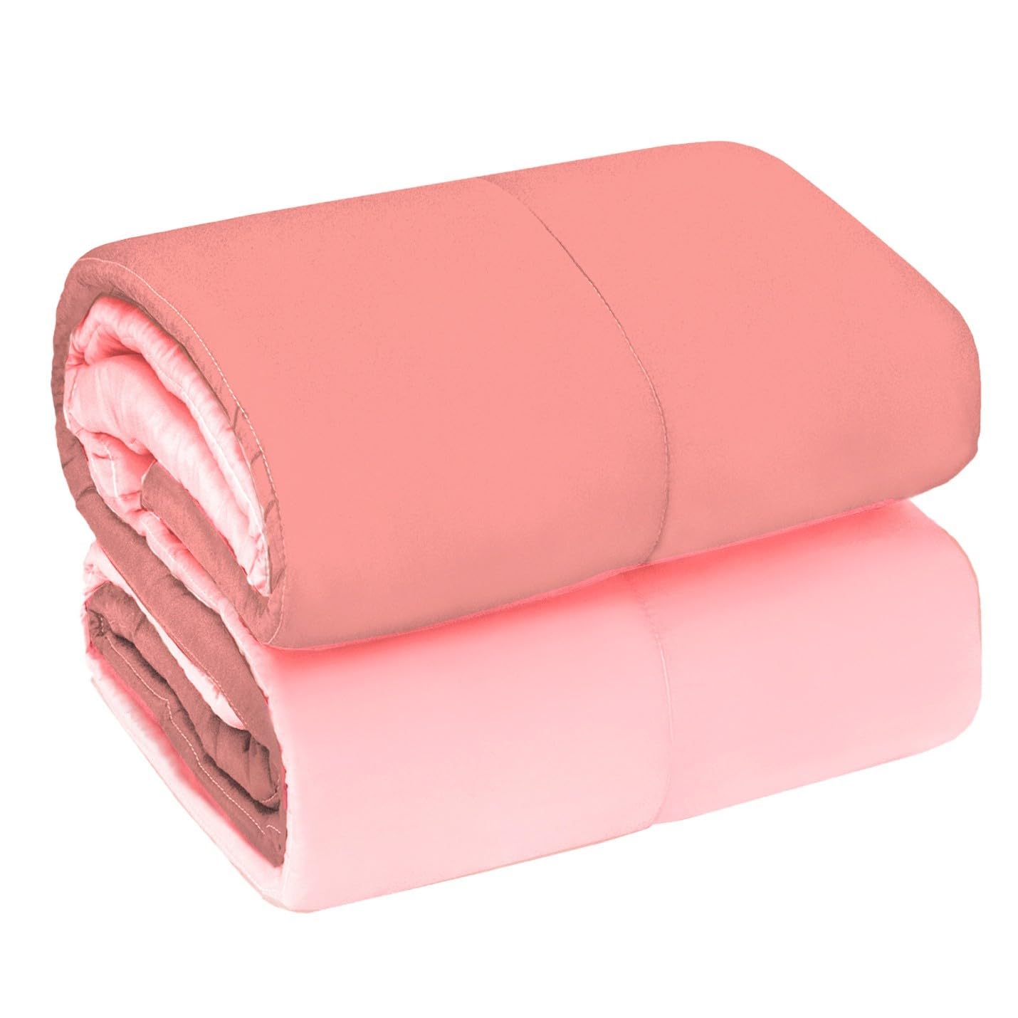 emmevi Trapunta Piumone Invernale Double Face 250 gr Ufficiali Coperta Calda Letto Matrimoniale Rosa Antico