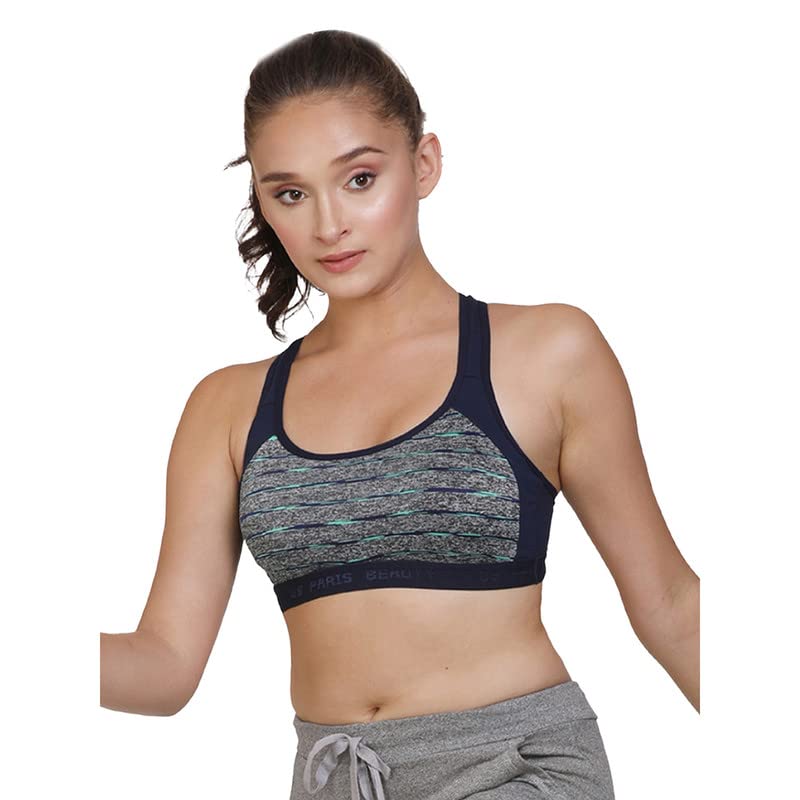 Image of Groversons Paris Beauty Women's Padded Non-Wired Racer Back Sports Bra (BR162)