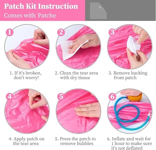 Image of Swim Ring for Kids Inflatable Swimming Pool Tube for 1-5 Years Baby Girl Boys Inflatable Swimming Safety Tube (Small Flamingo)