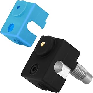 Ewigkeit V6 Silicone Sock,Aluminum Heater Block,0.4mm Brass Extruder Nozzle,M6 Throat for E3D V6 3D Printer Extruder Hotend