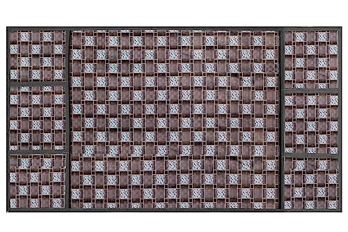 Image of Stylista Refridgerator top Cover Suitable for Samsung RR23C2F24S8 /HL, 215 Liter Fridge, Dimension (WXD) 71x109 CM, Basketweave Pattern Multicolor