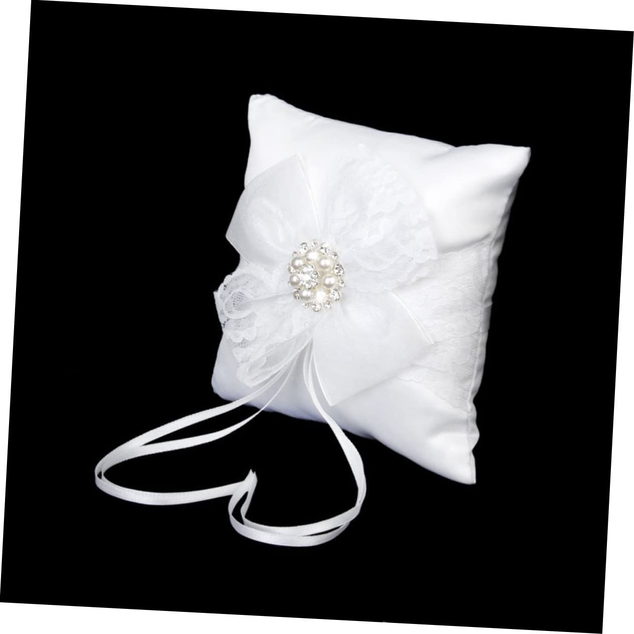PLAFOPE 2 Stücke Hochzeit Kissen Braut Bearer Kissen Satin Für Zeremonie