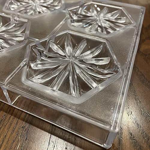 Moule à chocolat hexagonal fleur en polycarbonate pour friture maison - 6