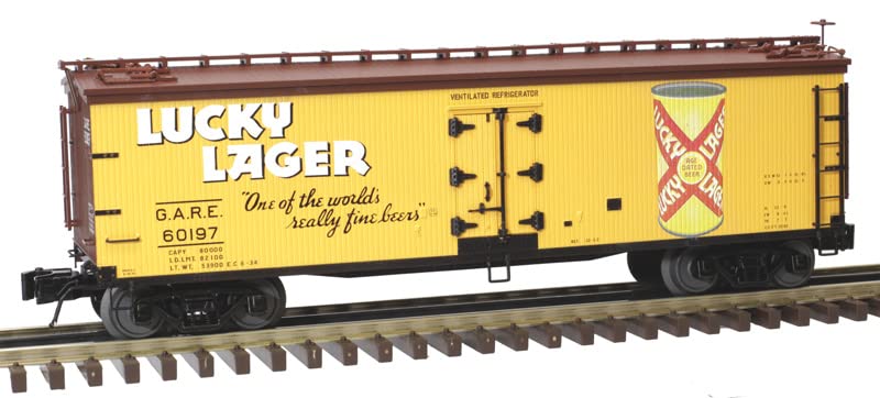 Atlas O Scale 40' Wood Reefer Beer Brand Special (2-Rail) Lucky Lager #60202