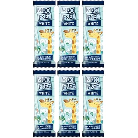 Moo Free White Mini Bars - Dairy Free Vegan White Chocolate (20g x 6 bars) Cover