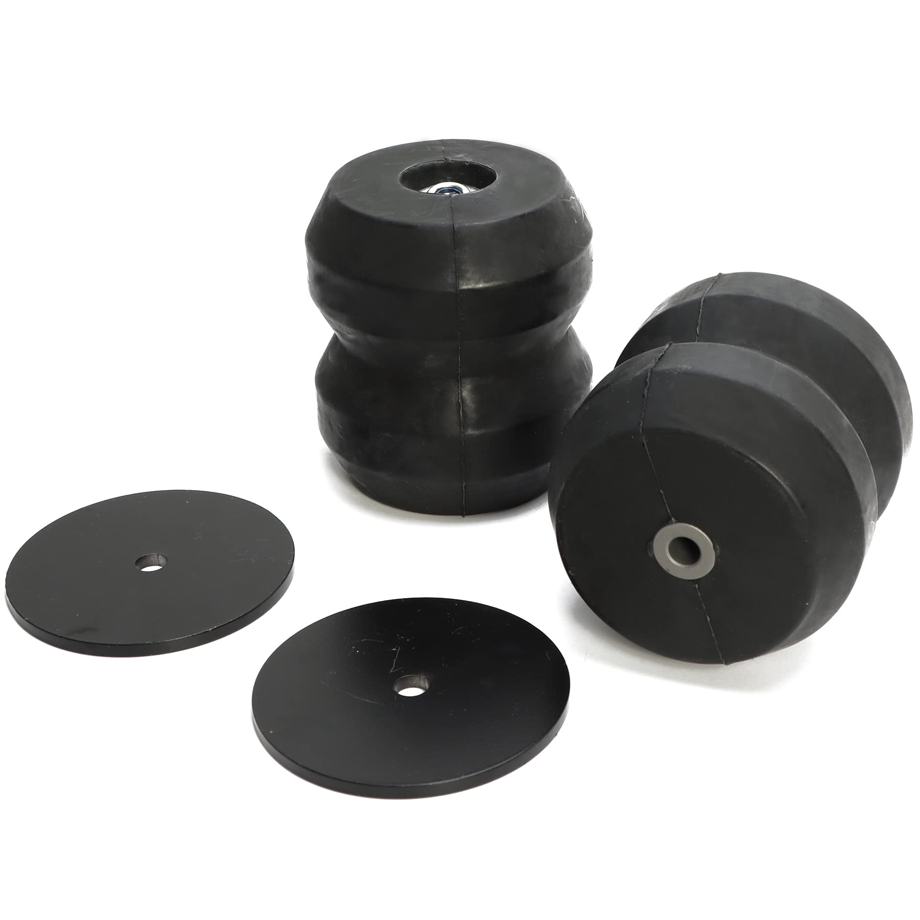 ROCESTONE GMRCK15S Suspension Enhancement System Rubber Helper Spring Kit Fit for 1999-2015 GM Silve