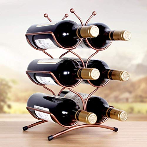 Soporte para vino de hierro forjado 6 botellas miniatura 5