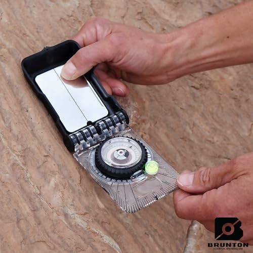 Brunton GeoLite Baseplate Transit – Brújula geológica espejada con clinómetro de bisagra – Herramienta de medición de rumbo y buzamiento para estudiantes y geólogos de campo miniatura 4