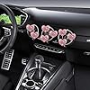 8-Pc Bling Heart Air Vent Clips, Crystal Heart Air Fresheners Vent Clip Rhinestone Car Decor - Cute Car Accessories for Women & Girls (Pink) #5