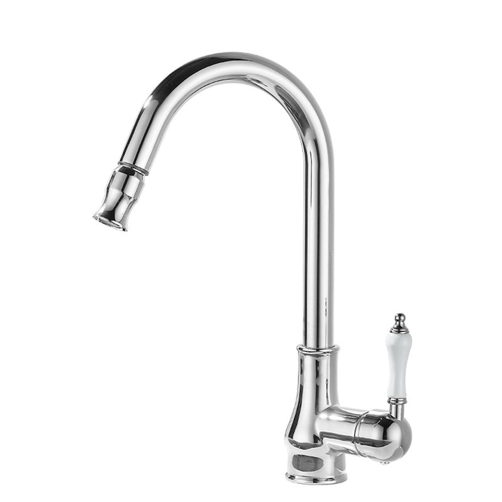 Robinet évier rétro cuisine avec douchette extractible laiton LWX