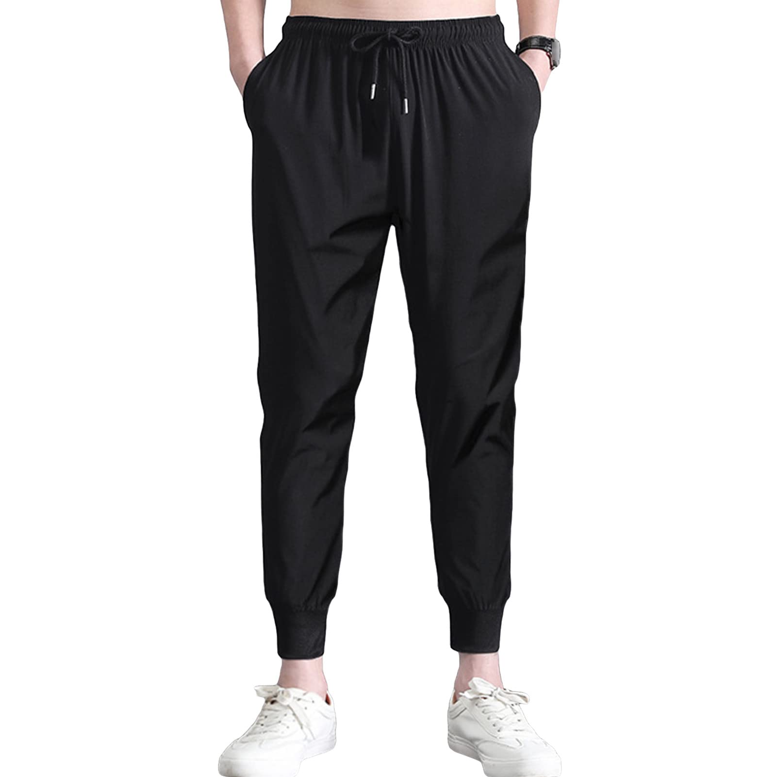 Maiyifu-GJ Men's Lightweight Stretch Workout Jogger Casual Outdoor Tapered Track Pants Athletic Running Sport Sweatpants