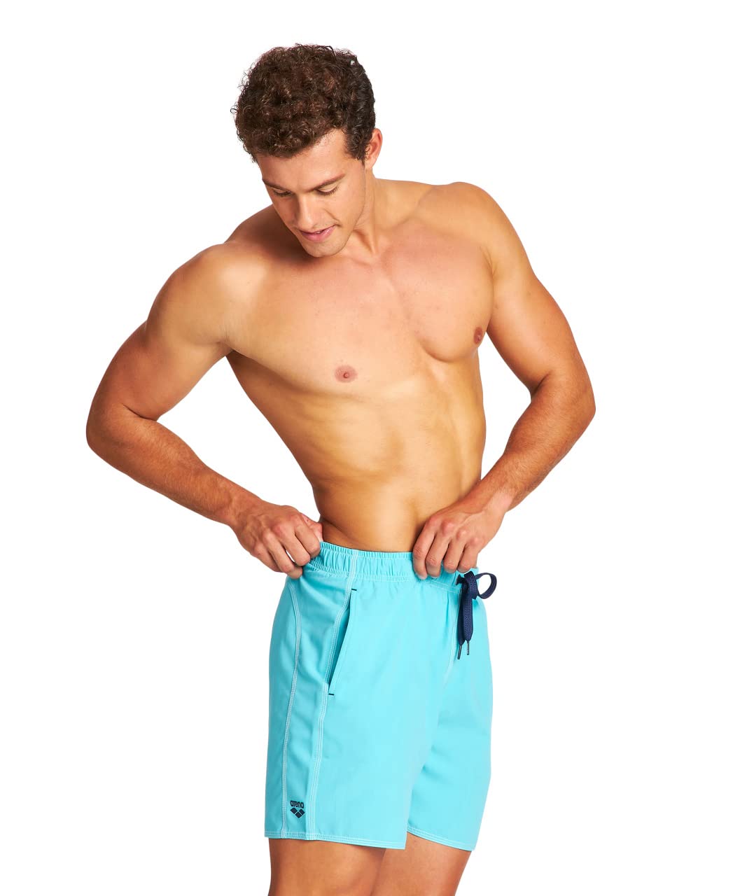 ARENA Men's Fundamentals Solid Boxer Beach Short, Martinica-Navy, S UK