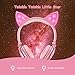 esonstyle Cat Ear Headphones for Kids, Wired Kids Headphones with LED Light Up, 85dB Volume Limited, Foldable 3.5mm Jack Headphones for School/Travel/iPad/Tablet (Peach)