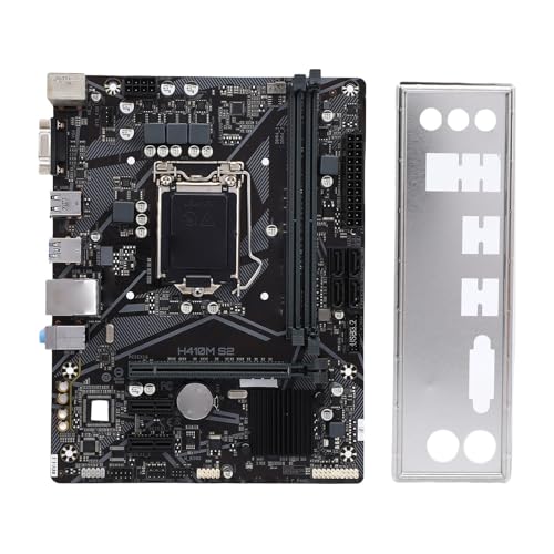 Yanmis Placa Base H410M S2, LGA 1200 10.ª Generación Core I9 I7 I5 I3, Memoria DDR4 de 2 Canales, PCIE3.0X16, 4 Serial ATA, Ranura M.2, VGA, Placa Base M ATX
