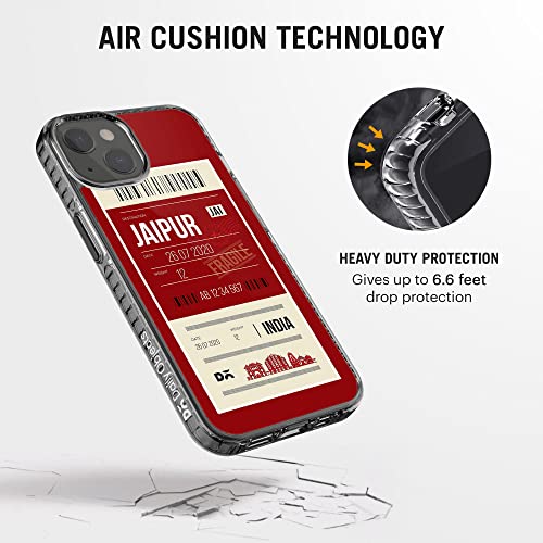 Image of DailyObjects Case for iPhone 13 Compatible with Mag-Safe Wireless Charging, Stride 2.0 Jaipur City Tag Slim Shockproof Back Cover with Inner Magnetic Ring