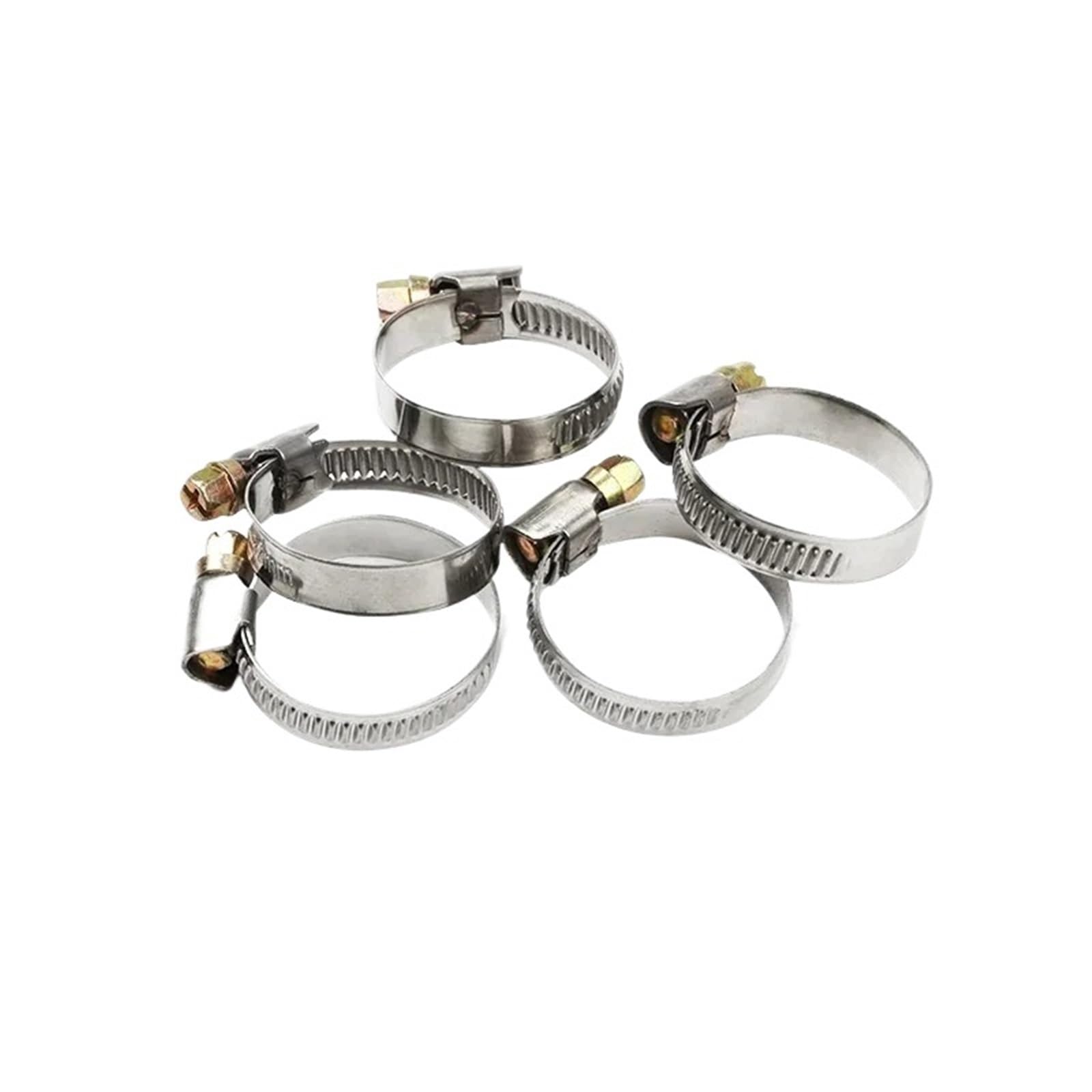 Hqycl One Color 5Pcs 8-80Mm Clamps Anti-Oxidation Hose Pipe Clamps Stainless Steel Hose Clips Fuel Water Pipe Clamps Worm Drive Spring Clamps(20-32Mm)