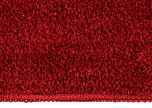 Image of THE HOME TALK Modern Polyester Area Rugs | Carpets for Living Room, Kitchen, Kid's Room, Bedroom | Microfiber Polyester Rugs | Shaggy Floor Carpet | Anti Skid Store (Rubic Red, 50 x 150 cm)