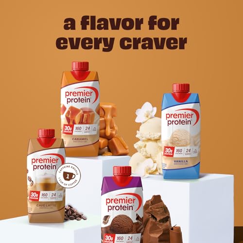 Image of Premier Protein Shake, Caramel, 30g Protein, No Added Sugar, 24 Vitamins & Minerals to Support Immune Health, 11 fl oz, 4 Pack (Packaging May Vary)